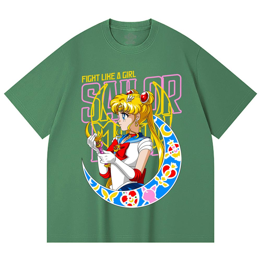 230 Gsm 100% Cotton Sailor Moon V8 Minako Print Unisex Heavy Cotton T Shirt