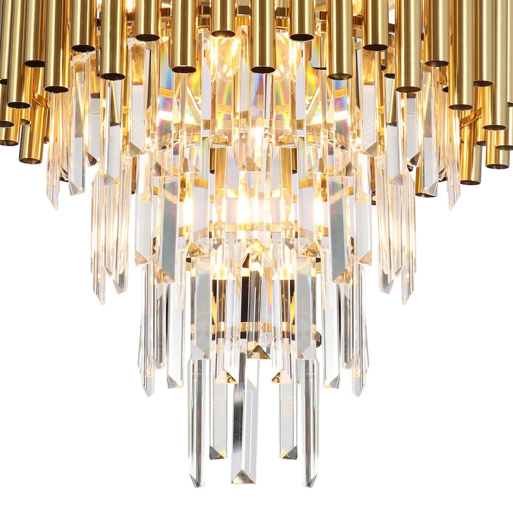 Lampa Przysufitowa Madison 9 E14 Złoty Milagro Ml8806