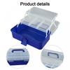 Transparent 3 Layer Fishing Tackle Box Organizer for Tools and Jewelry