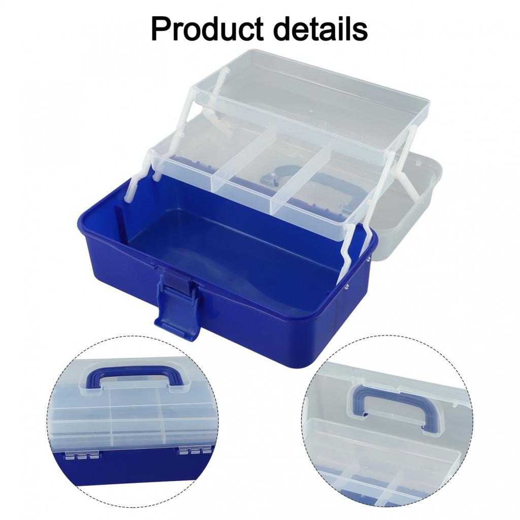 Transparent 3 Layer Fishing Tackle Box Organizer for Tools and Jewelry