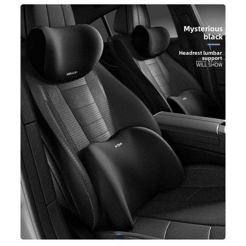 

Подушка на подголовник автомобиля, подголовник из пены с памятью, поясничная подушка для поддержки сиденья, автомобильная поясничная подушка, всесезонные автомобильные аксессуары чёрный