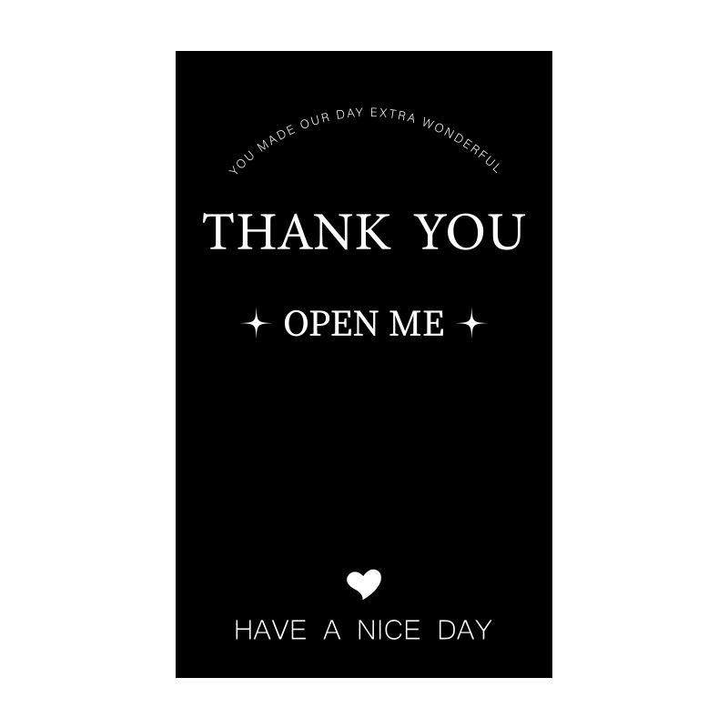 In-Stock Rectangular Thank You Stickers for Airplane Box Sealing, Gift Box Packaging, Decorative Coated Paper, Self-Adhesive.
