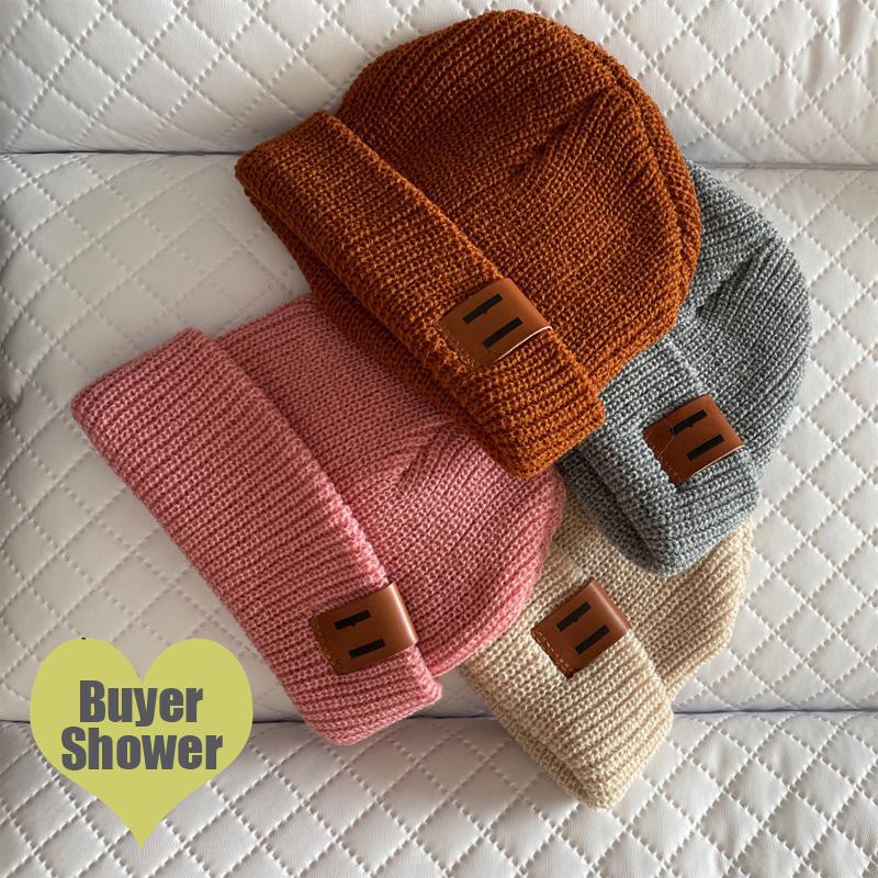 Knit Baby Hat Winter Spring Kids Beanie Cap for Girls Boys Infant Accessories Children Hats Elastic 1-4Y YSX