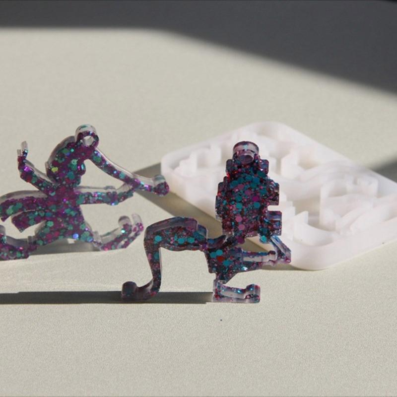 Silicone Elf Pendant Mold Easy Demolding Epoxy Mould For Handmade Jewelry Keychains Christmas Tree Ornaments