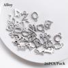 26Pcs/lot Alloy Inlaid Rhinestones A-Z English Letter Inlay Alphabet Pendant For DIY Bracelet Necklace Jewelry Making