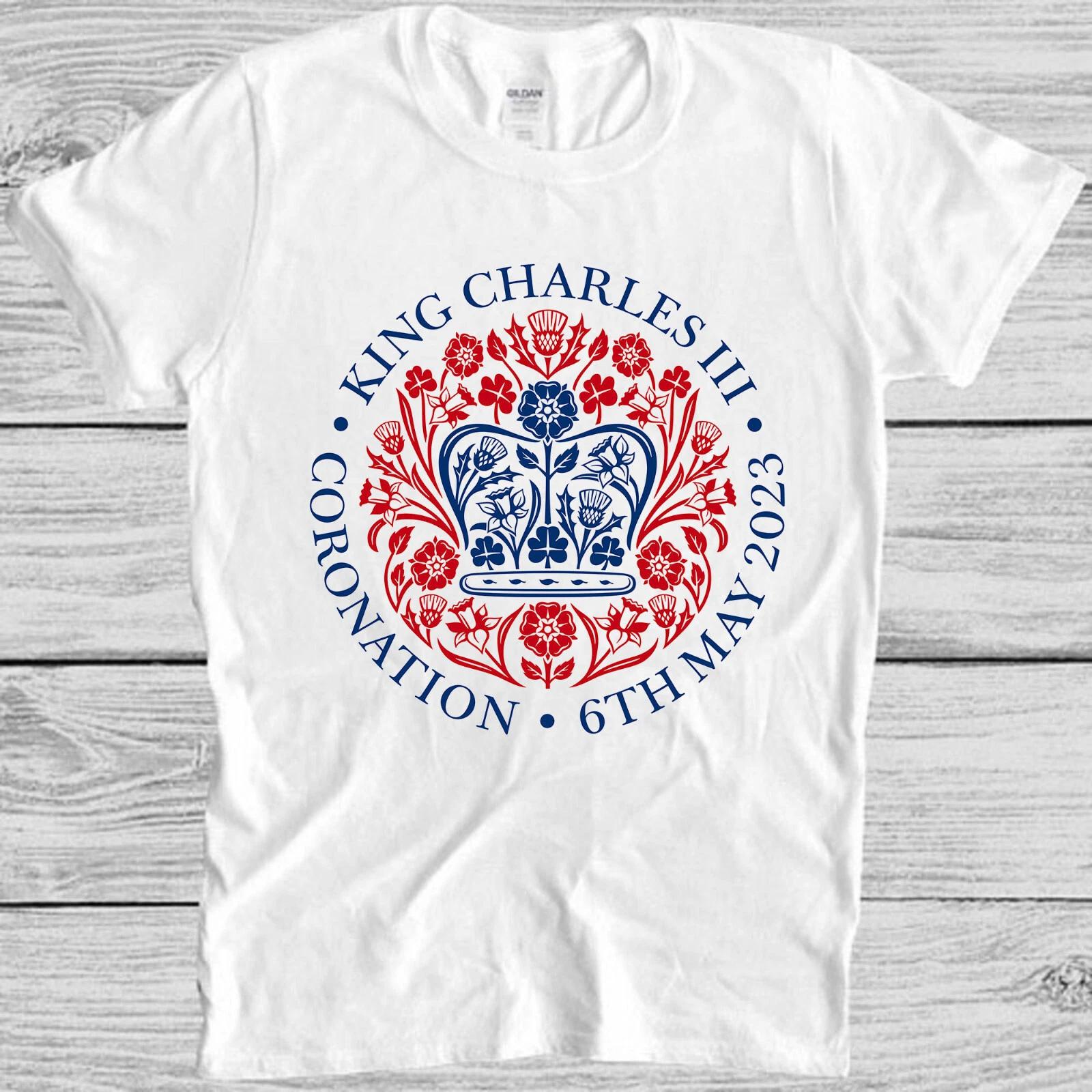 Король Карл III Коронация Сувенир Подарок Мем Подарок Топ Унисекс Футболка T Shirt M1054 XL
