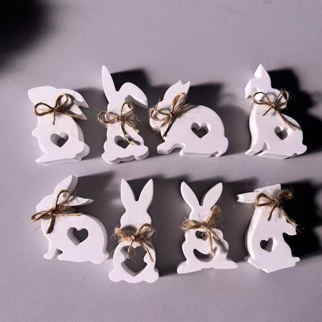 Cute Rabbit Silicone Mold For Epoxy Resin Gypsum Candle Ornament DIY Rabbit Silicone Mold Easter Decoration Crafts Casting Mould