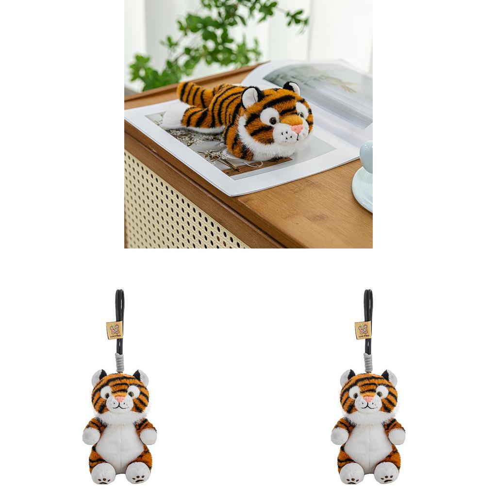 Plush Tiger Handheld Toy For Kids Gift Soft Animal Doll Collectible