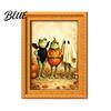 Retro Holz Fotorahmen Magnete Schwarze Katze Kühlschrankmagnet Saisonale Cartoon Küche Badezimmer Dekor Dekorativ Weichmagnetische Aufkleber Niedliches Thema