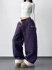 Women's Winter Quilted Cotton Wide-Leg Pants: Warm, Loose, Slimming Drawstring Casual Trousers