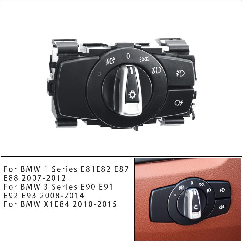 For BMW 1 Series 3 Series Headlight Switch Assembly X1 Headlight Cover E84 E90 Light Control Switch Knob Cover