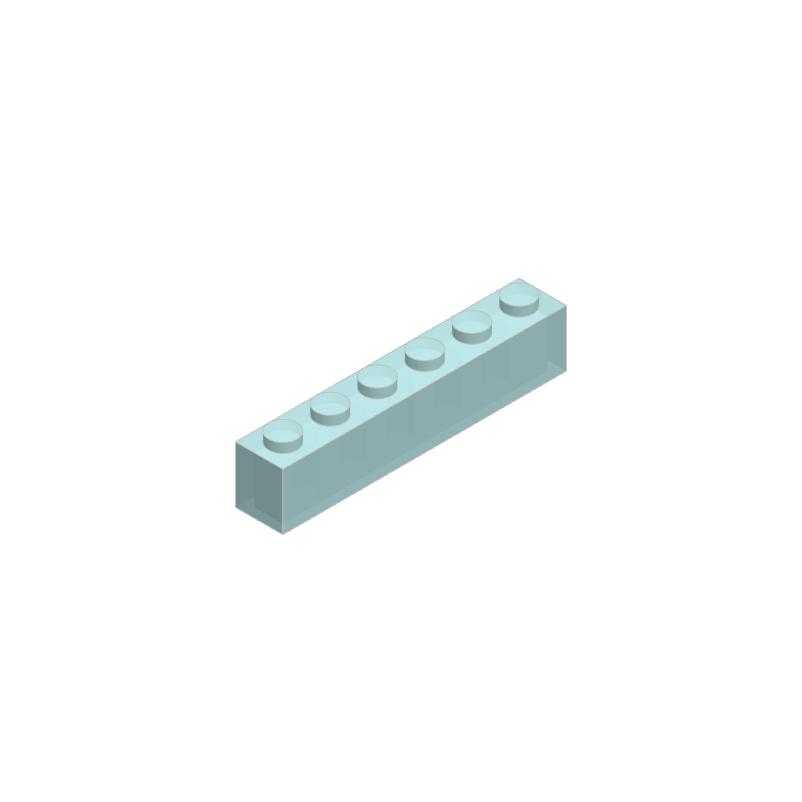 50g/21Pcs 3009 1x6 Block Moc High 6 Hole Color Accessories Compatible with Brick DIY Children's Toy Assembly Gift Storage