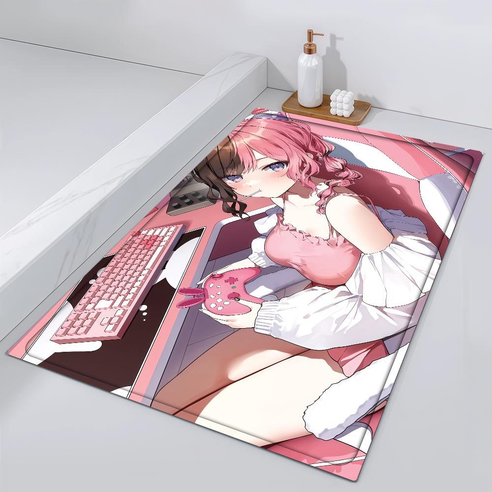 

H-Hinano Door Mat Girl Bedside Entrance Bath Beauty Floor Decoration Corridor Door Tachibana Mat Carpet Living Room Balcony FLR40x60CM