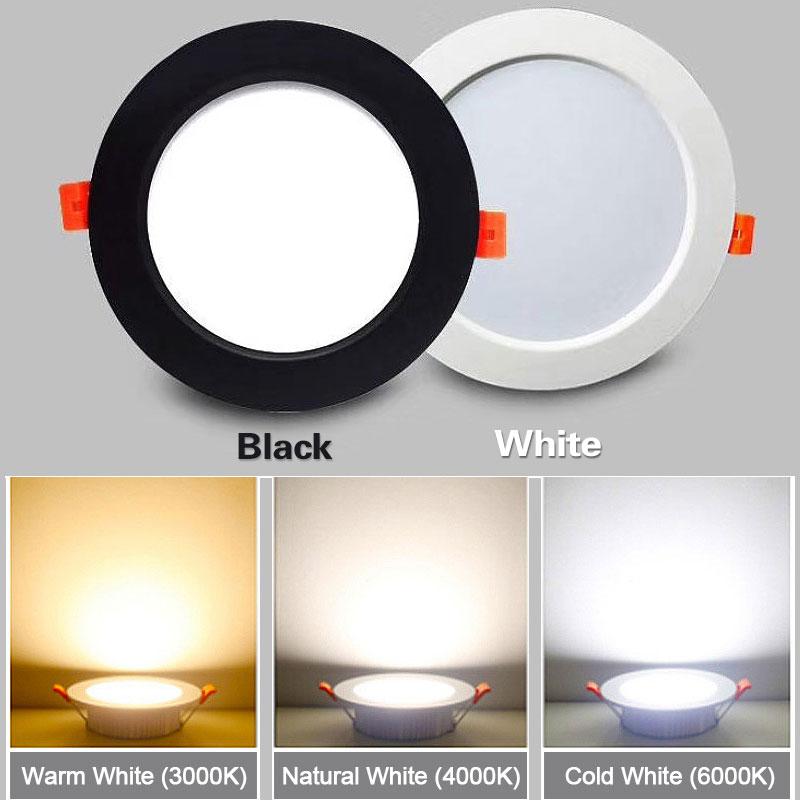 6Pcs AC220V LED Downlight Alumínio Grosso 5W 7W 9W 12W 15W 18W 110V Spot Recesso Iluminação Quarto Cozinha Interior Down Lamp
