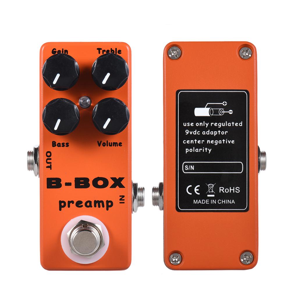 MOSKYAudio B Box Electric Guitar Preamp Overdrive Effect Pedal Full Metal Shell True Bypass