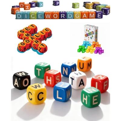 Dice Word Game, Scrambled Board Game, Brain Exercise Travel-Friendly Family Games with Letter Dice for Vocabulary Building, Gift for Friend