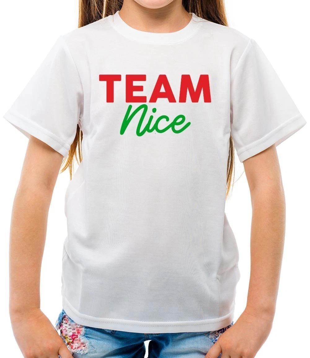 Team Nice - Kids T-Shirt - Santa Christmas Festive Naughty Funny List Gift 120
