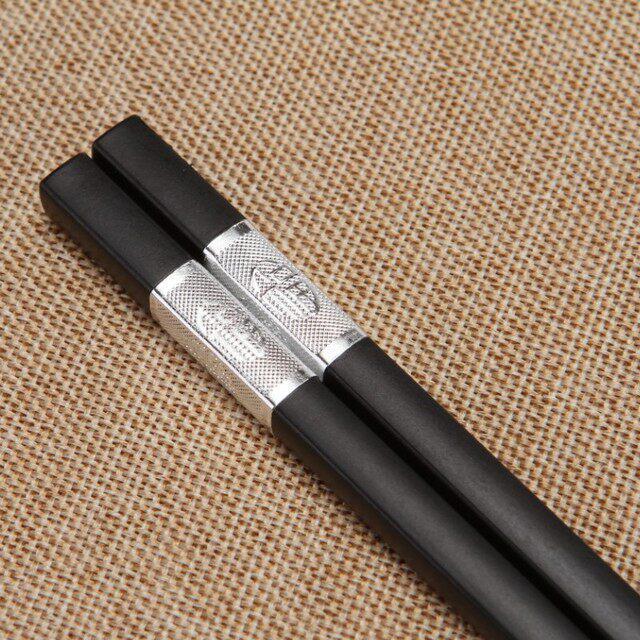 

Alloy Non-slip Sterile Chopsticks - 10 Pair Pack for Home and Hotel Use, High Temperature Resistant