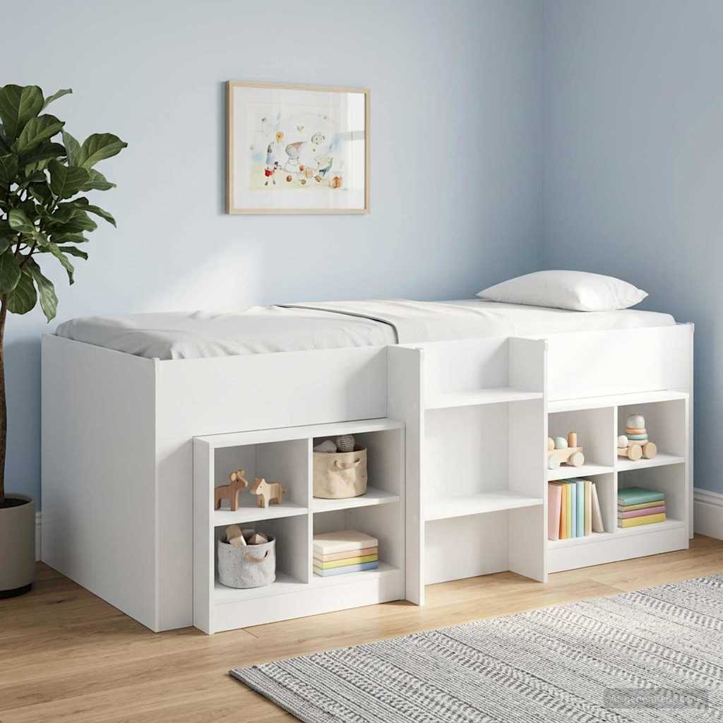 Kinder Hochbett 2 Stück Weiß 90 x 200 cm Holzwerkstoff
