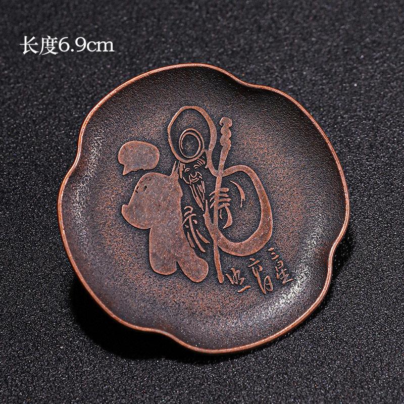 Japanese Bronze Cup Pad, Alloy Cup Holder, Tea Dish Coaster, Antique Zen Style, Heat Insulation Pad, Kung Fu Tea Ceremony Access