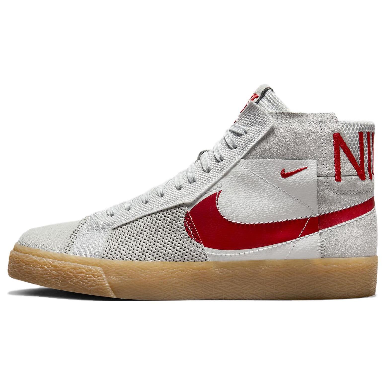 Nike SB Zoom Blazer Mid  Deconstructed White University Red Gum  Men s FD5113-100 EU 36.5