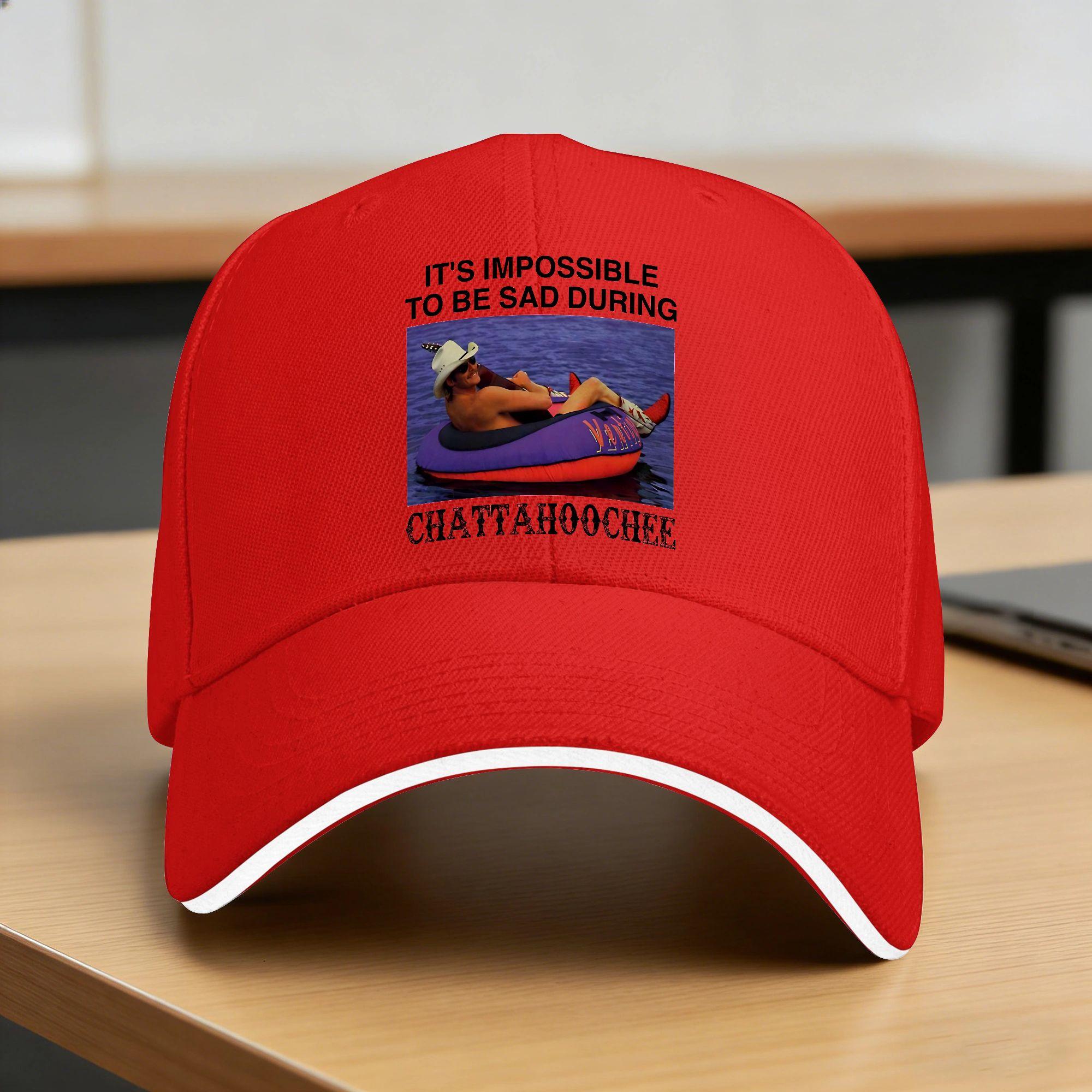 its impossible to be sad during chattahoochee Baseball Cap SunProof Hip Hop Hats Couple Women yk Cool Custom Logo Snapback Cap One Size