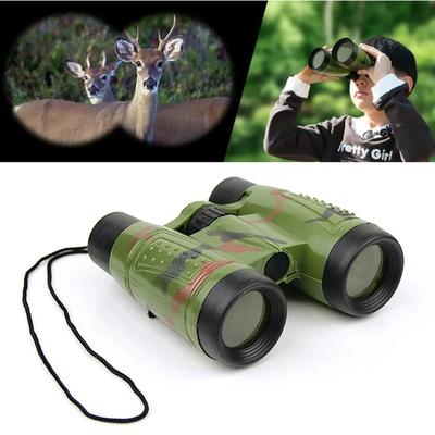 6x30 Binoculars Telescope With Compass Mountaineering Natural Scenery Children Simulation CS Hunting Field Surviva Telescope