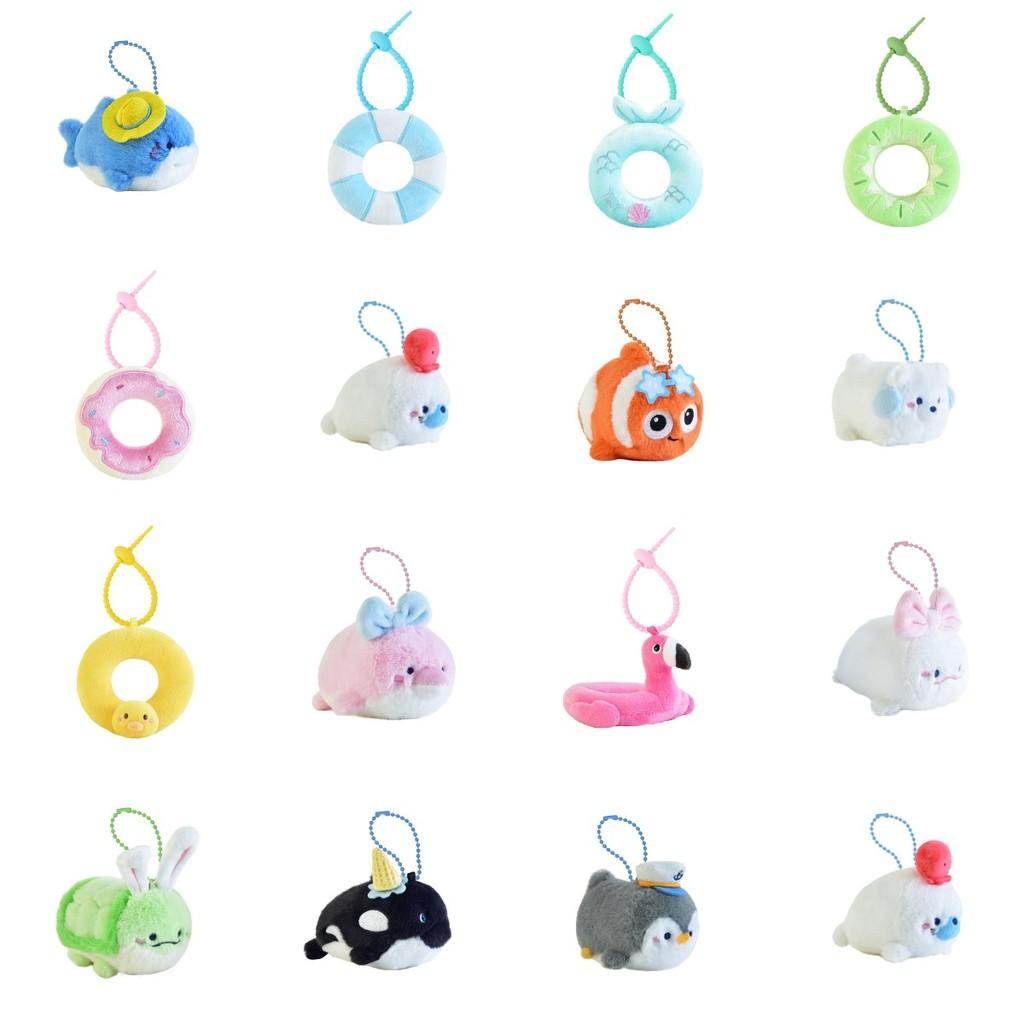 Adorable Ocean Animal Plush Keychain Collection Featuring Cute Turtles Clownfish Dolphins And Seals