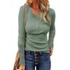 New Women's Solid Color Loose T-shirt, Crew Neck Lace Sleeve Splicing Top, European & American Style