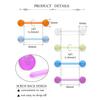 12PCS/24PCS 14G 16mm Glow In Dark Flexible Acrylic Straight Tongue Rings Plastic Nipple Ring Retainer Body Piercing Jewelry