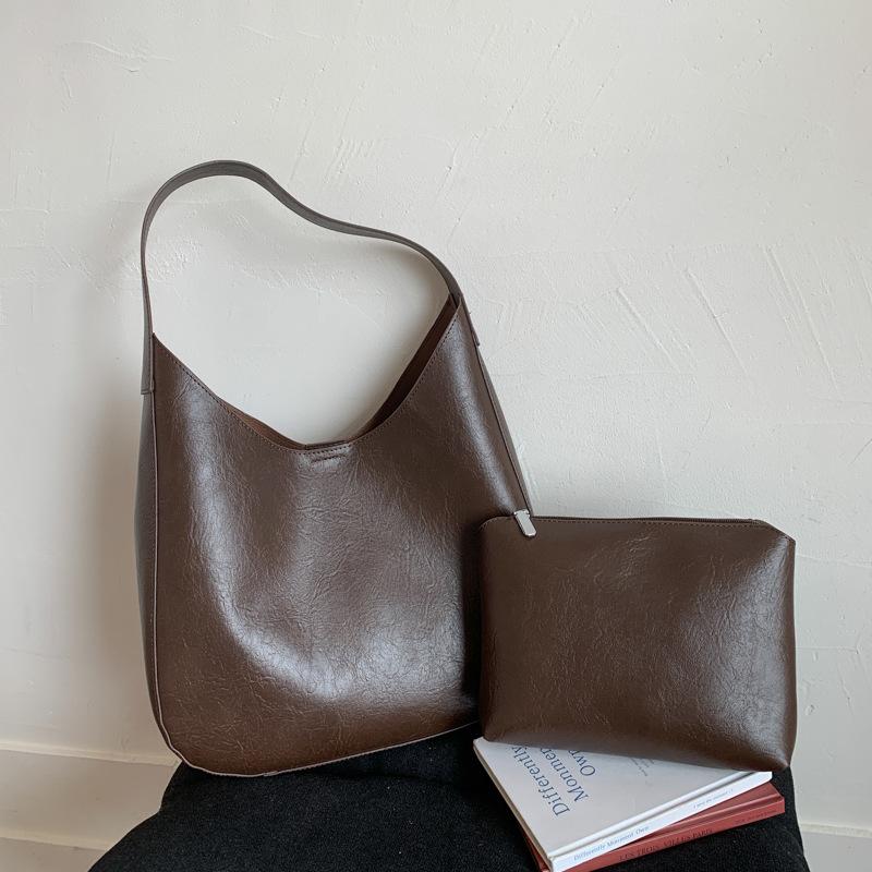 

Сумки Женские ретро сумки-ведра 2025 новые сумки для матери и ребенка Повседневные сумки-тоут для работы Женские сумки через плечо mother and child bag кофейный