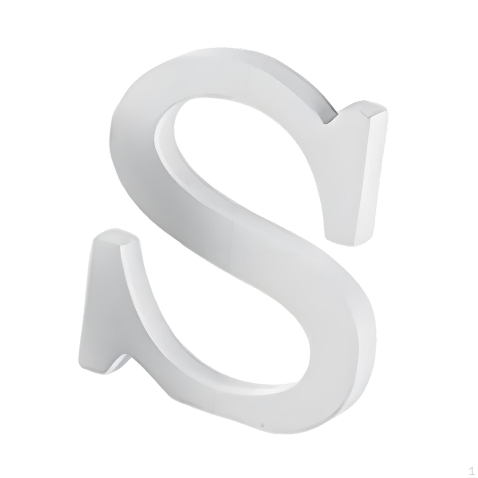

Modern Decorative Letter in White Wood, Collectible Item for Centerpiece Or Shelf Decoration. S