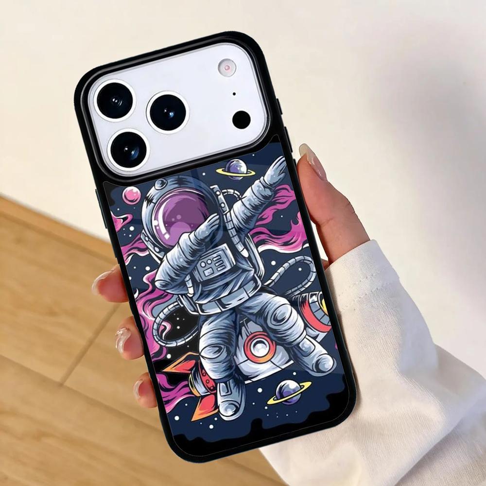 Astronaut Space Alien Mobile Phone Case for IPhone 17 AIR 16pro Max 15 14 13 12 11 Bumper Cover