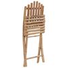 Folding Garden Chairs 2 Pcs. with Cushions Bamboo
