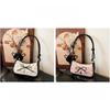 1Pcs New Fashionable And Versatile Texture Light Luxury Single Shoulder Small Square Bags Y2K Pink Bow Armpit Bag For Women