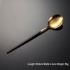 Qianxing 410 Stainless Steel Portuguese Black Gold Dinner Spoon Set