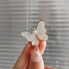 White Butterfly Brooch - Anti-Wardrobe Malfunction Pin with Mother-of-Pearl Finish, Ready Stock Clothing Accessory.