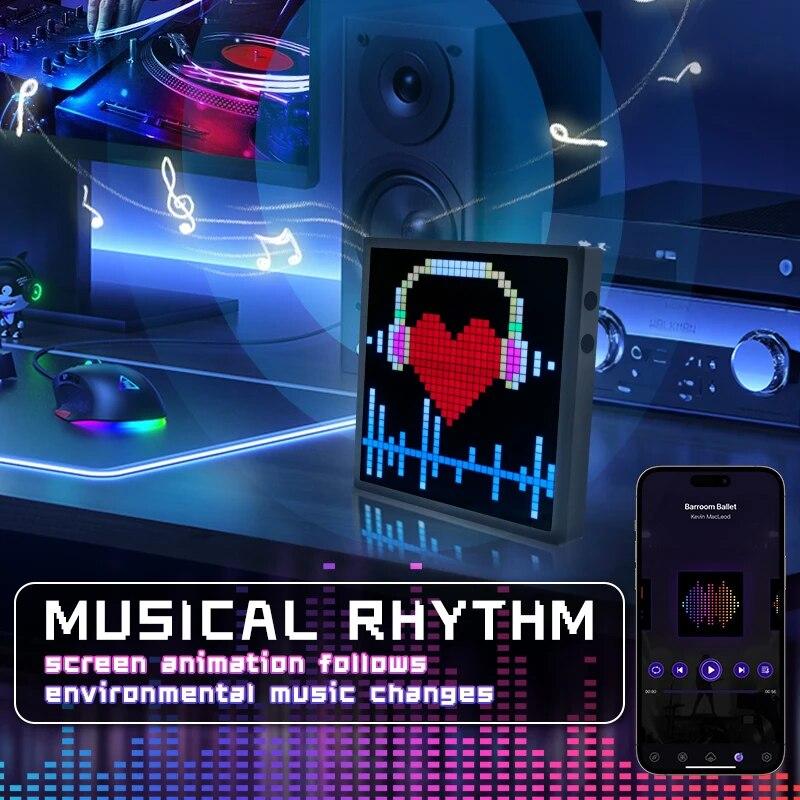 Umelecký LED displej s rozlíšením 32 x 32 NFT Pixel Umelecký displej na ovládanie pomocou aplikácie pre reproduktor Bluetooth