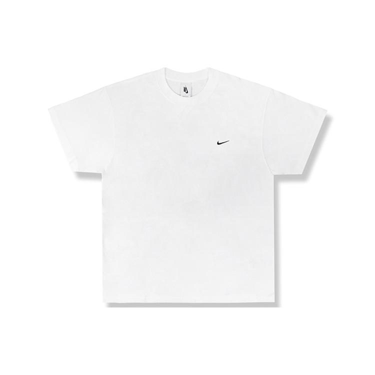 Nike Lab Solo Swoosh Basic Sports Short Sleeve White Men s DA0321-100 L
