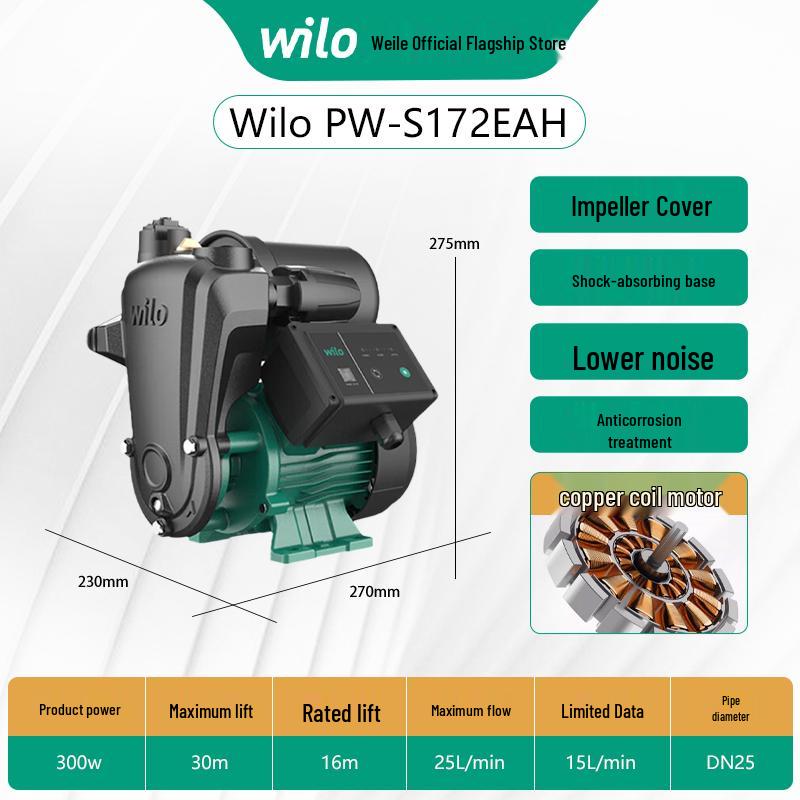Germany Wilo Self-Priming Automatic Household Water Booster Pump