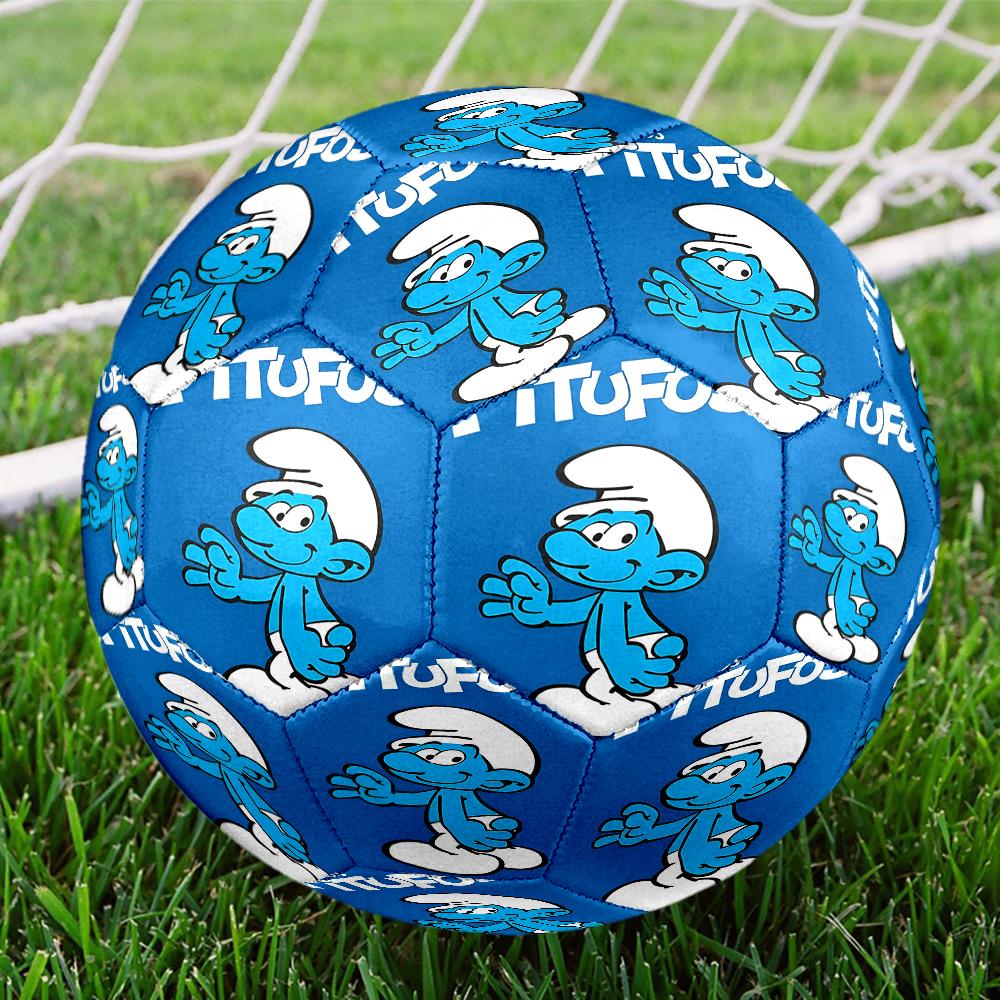 The Smurfs Theme Size 5 Soccer Ball, Suitable for Both Indoor and Outdoor Matches, a Gift Suitable for Everyone.