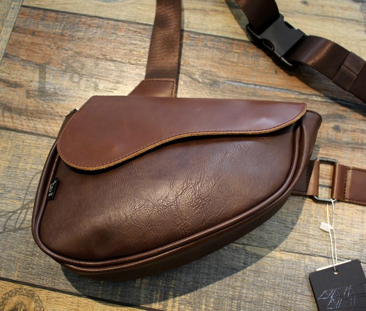 

TS JYL laptop bag,Vintage Mini Chest Bag Unisex Saddle Bag Casual Versatile Crossbody Bag 25x6x15cm коричневый