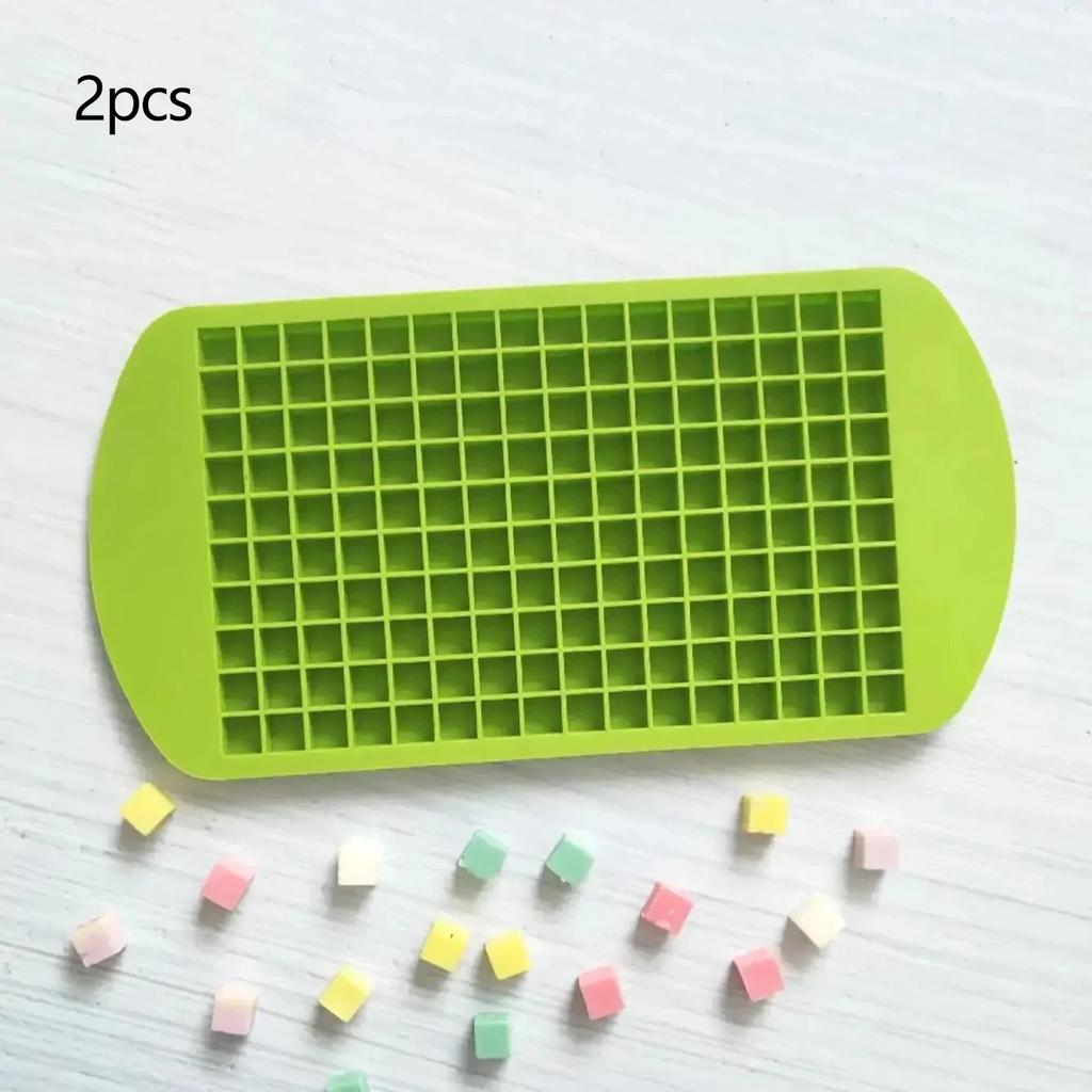 160 Grid Mini Silicone Ice Tray Ice Cubes Foldable Ice Mold Ice Breaker Ice Grid Tray Small Square Mold Ice Maker Silicone Mold