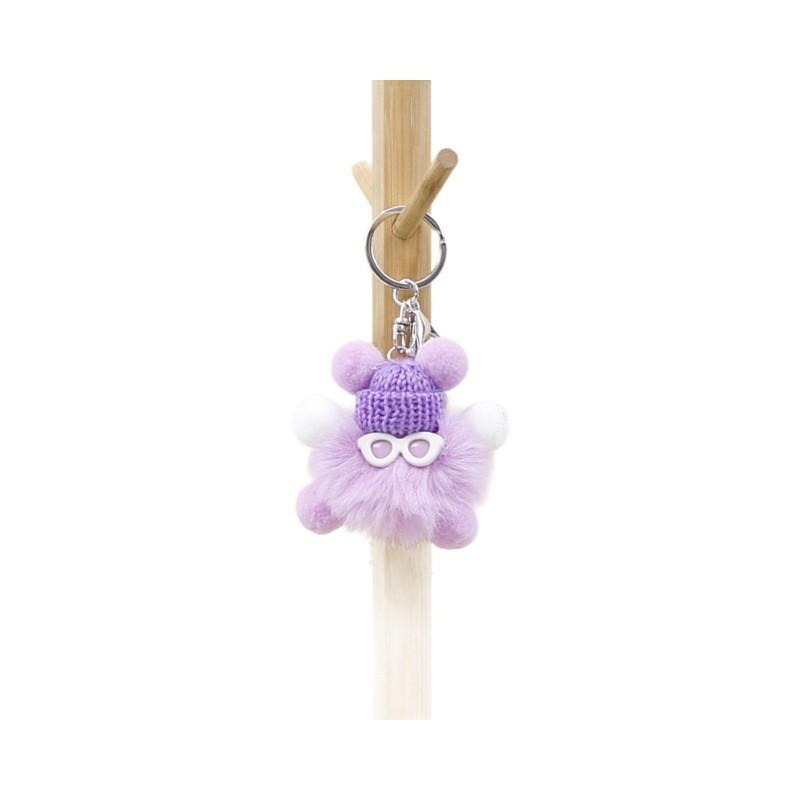 Fur Otter Rabbit Sunglasses Small Coal Ball Plush Pendant Bag Decoration