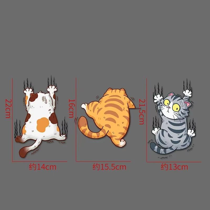 Car Stickers Styling Creative Cartoon Fun Cats  Auto Window Decals DIY Cars Motorbikes Decoration Vinyl Body Stickers