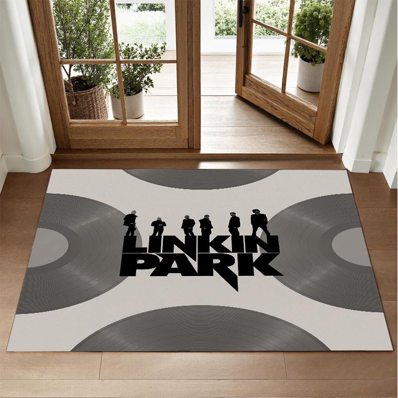 Linkin Park Design Crystal Velvet Rug Soft Decorative Mat for Bedroom Entrance