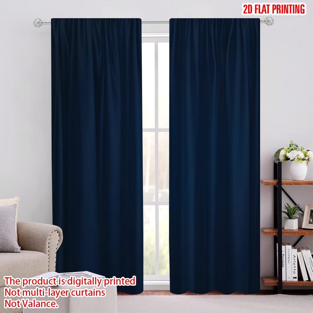 

2D flat printing 2pcs Curtain Blue 2 Versatile Durable Polyester Without Electricity Party Decorations for Po Booths 100*130 HOOK 1pcs