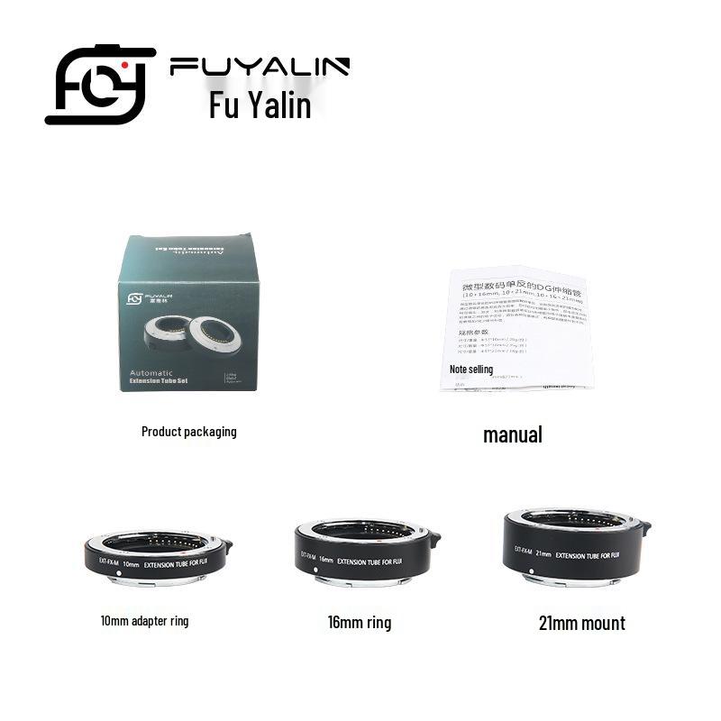 EXT-F Three-Section Extension Tube (10+16+21mm) for Fujifilm X-Mount Mirrorless Camera Macro.