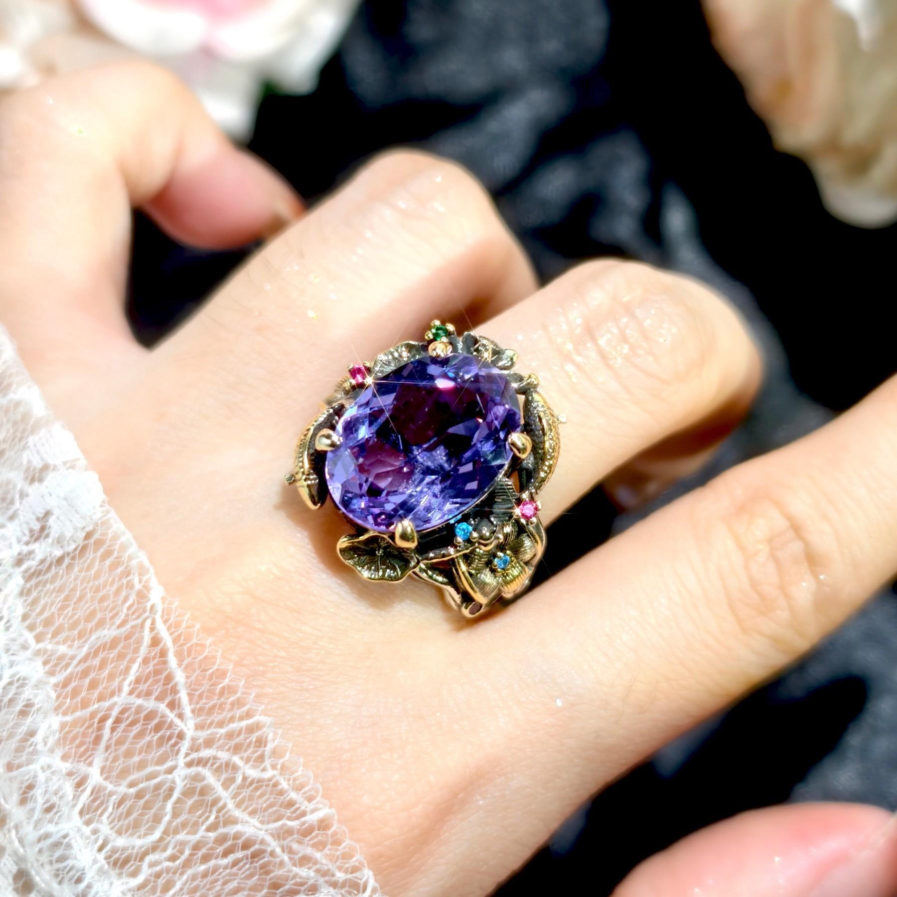 2026 Ретро-стиль Court Вырезанные Рыбы Играть Цветок Лотоса Цветные Серьги-Кулоны Кольцо Открывающееся