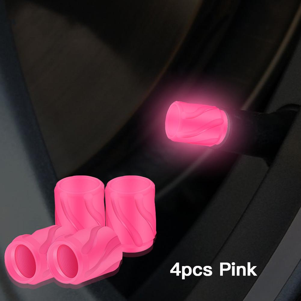 1pcs/4Pcs Luminous Universal Car Valve Cap Dust-proof Decorative Tires Tyre Stem Covers Applicable Accessories Motorcycle